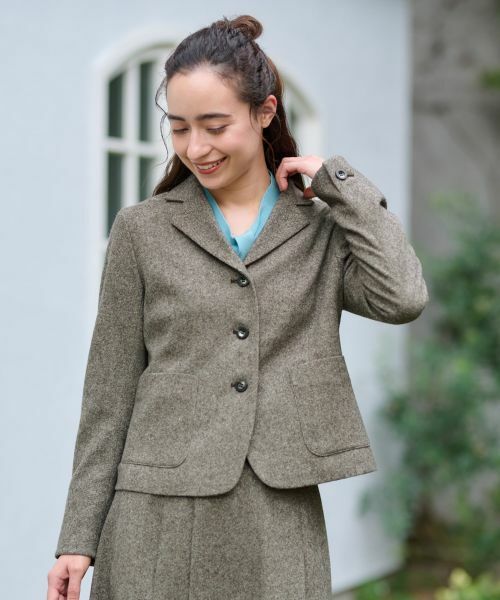 CARA O CRUZ / キャラ・オ・クルス テーラードジャケット | ツイードジャケット【ピンクリボン】【セットアップ】 | 詳細24