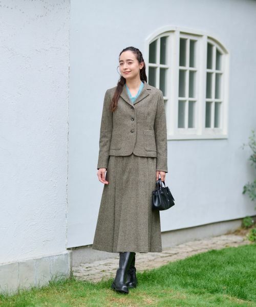 CARA O CRUZ / キャラ・オ・クルス テーラードジャケット | ツイードジャケット【ピンクリボン】【セットアップ】 | 詳細30