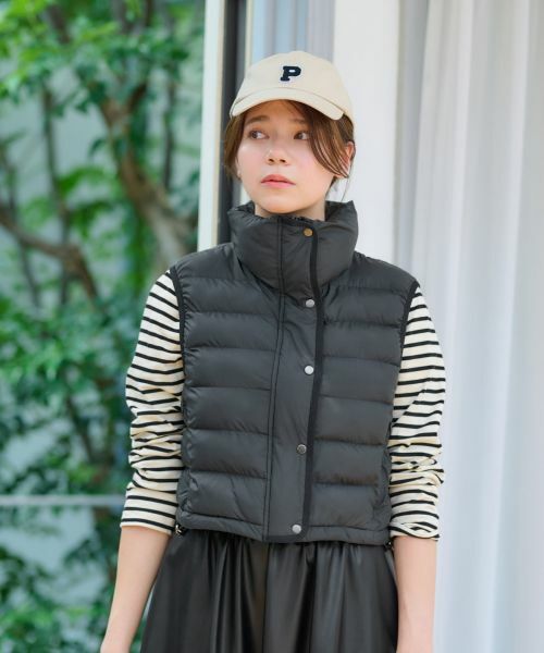 CARA O CRUZ / キャラ・オ・クルス テーラードジャケット | 【防寒】中わたベスト【あったか】 | 詳細12