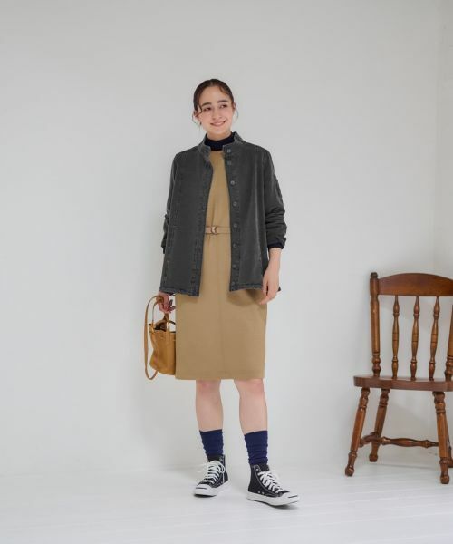 CARA O CRUZ / キャラ・オ・クルス ロング・マキシ丈ワンピース | ベルト付きジャンパースカート【ピンクリボン】 | 詳細29