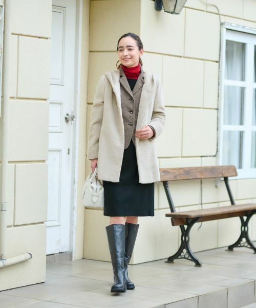 CARA O CRUZ / キャラ・オ・クルス ロング・マキシ丈ワンピース | ベルト付きジャンパースカート【ピンクリボン】 | 詳細4