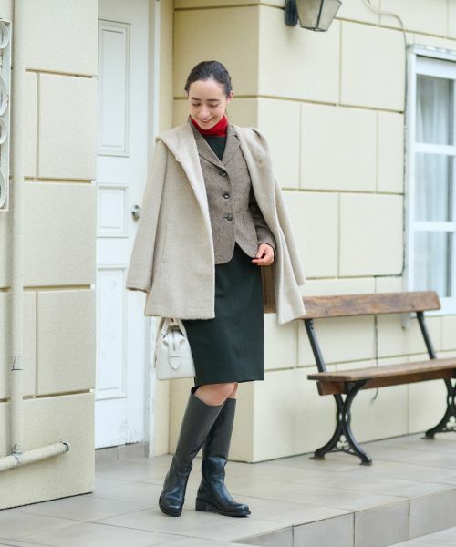 CARA O CRUZ / キャラ・オ・クルス ロング・マキシ丈ワンピース | ベルト付きジャンパースカート【ピンクリボン】 | 詳細6