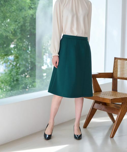 CARA O CRUZ / キャラ・オ・クルス ミニ・ひざ丈スカート | 洗えるウエスト伸縮スカート【セレモニー】【セットアップ】 | 詳細1