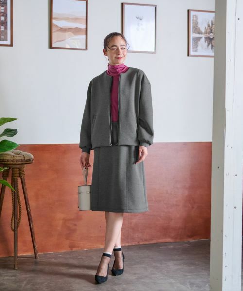 CARA O CRUZ / キャラ・オ・クルス ミニ・ひざ丈スカート | 洗えるウエスト伸縮スカート【セレモニー】【セットアップ】 | 詳細16