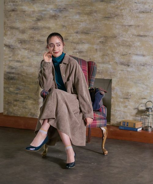 CARA O CRUZ / キャラ・オ・クルス ミニ・ひざ丈スカート | 洗える ウエスト伸縮コーデュロイスカート【ピンクリボン】【セットアップ】 | 詳細25