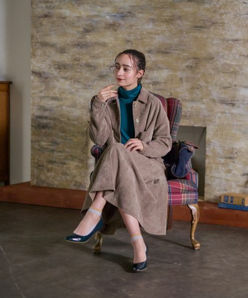 CARA O CRUZ / キャラ・オ・クルス ミニ・ひざ丈スカート | 洗える ウエスト伸縮コーデュロイスカート【ピンクリボン】【セットアップ】 | 詳細27