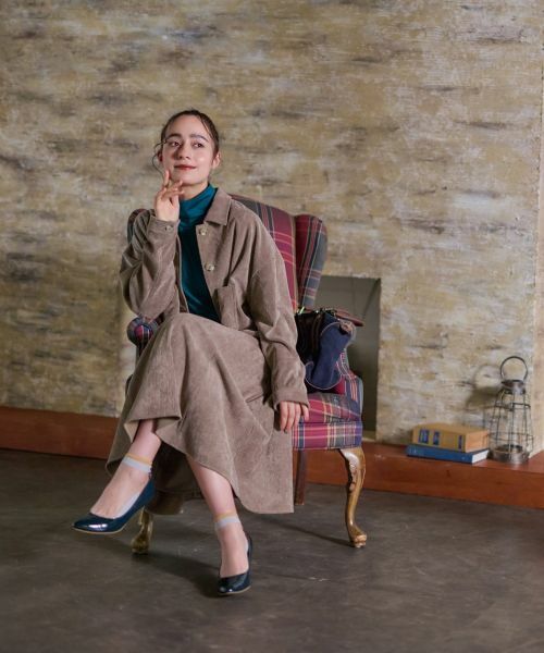 CARA O CRUZ / キャラ・オ・クルス ミニ・ひざ丈スカート | 洗える ウエスト伸縮コーデュロイスカート【ピンクリボン】【セットアップ】 | 詳細28