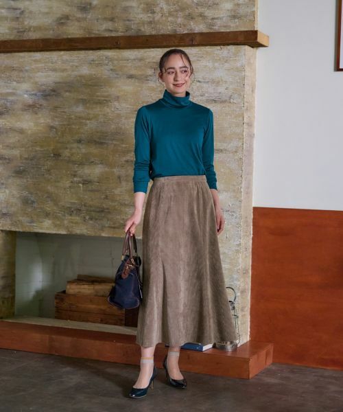 CARA O CRUZ / キャラ・オ・クルス ミニ・ひざ丈スカート | 洗える ウエスト伸縮コーデュロイスカート【ピンクリボン】【セットアップ】 | 詳細29