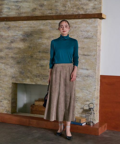 CARA O CRUZ / キャラ・オ・クルス ミニ・ひざ丈スカート | 洗える ウエスト伸縮コーデュロイスカート【ピンクリボン】【セットアップ】 | 詳細30