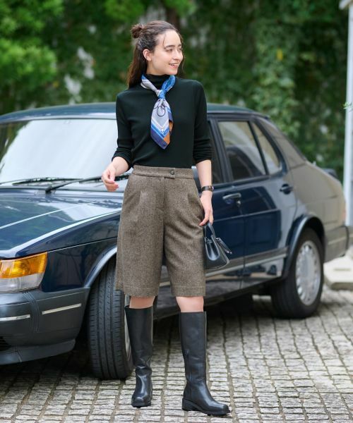 CARA O CRUZ / キャラ・オ・クルス ショート・ハーフ・半端丈パンツ | ウエスト伸縮 ハーフパンツ【ピンクリボン】【セットアップ】 | 詳細17