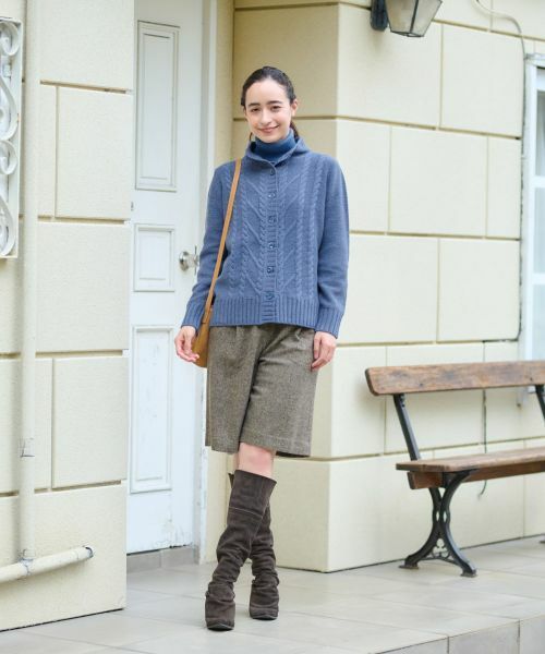 CARA O CRUZ / キャラ・オ・クルス ショート・ハーフ・半端丈パンツ | ウエスト伸縮 ハーフパンツ【ピンクリボン】【セットアップ】 | 詳細4