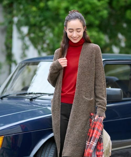 CARA O CRUZ / キャラ・オ・クルス カーディガン・ボレロ | リングヤーンのチュニックカーディガン | 詳細4