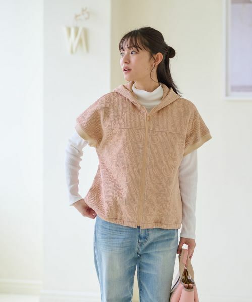 CARA O CRUZ / キャラ・オ・クルス テーラードジャケット | 洗える ジャカードフーデットベスト【産地ナブル】 | 詳細10