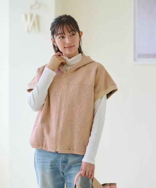 CARA O CRUZ / キャラ・オ・クルス テーラードジャケット | 洗える ジャカードフーデットベスト【産地ナブル】 | 詳細11