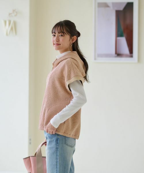 CARA O CRUZ / キャラ・オ・クルス テーラードジャケット | 洗える ジャカードフーデットベスト【産地ナブル】 | 詳細12