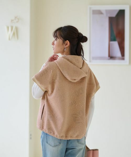 CARA O CRUZ / キャラ・オ・クルス テーラードジャケット | 洗える ジャカードフーデットベスト【産地ナブル】 | 詳細13