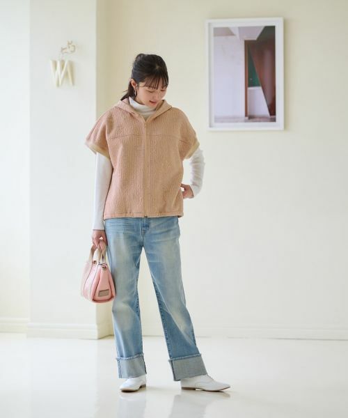 CARA O CRUZ / キャラ・オ・クルス テーラードジャケット | 洗える ジャカードフーデットベスト【産地ナブル】 | 詳細15