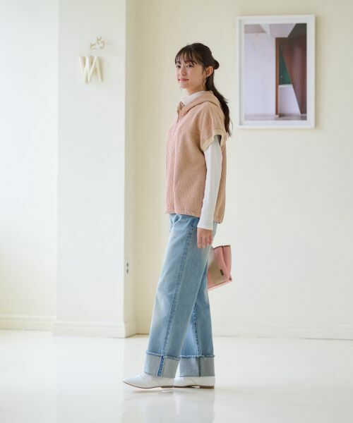 CARA O CRUZ / キャラ・オ・クルス テーラードジャケット | 洗える ジャカードフーデットベスト【産地ナブル】 | 詳細18