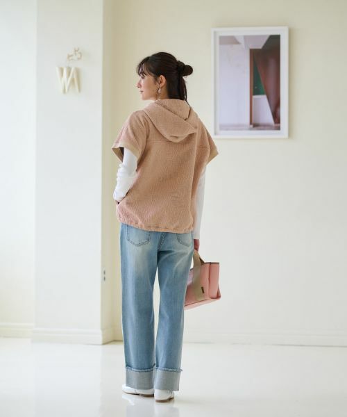 CARA O CRUZ / キャラ・オ・クルス テーラードジャケット | 洗える ジャカードフーデットベスト【産地ナブル】 | 詳細20