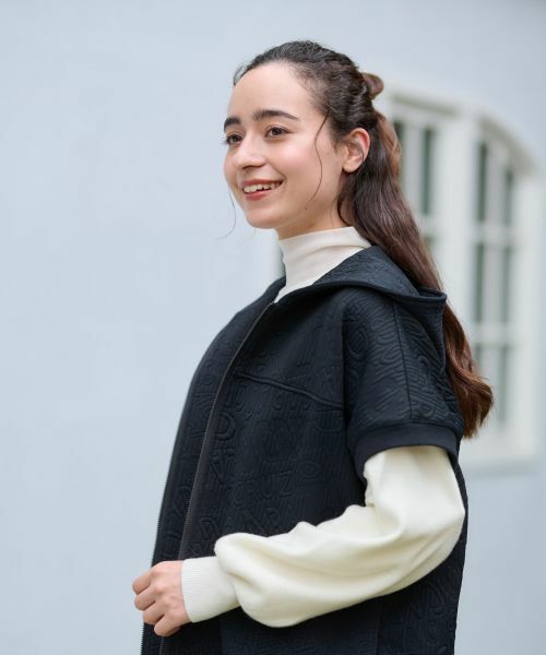 CARA O CRUZ / キャラ・オ・クルス テーラードジャケット | 洗える ジャカードフーデットベスト【産地ナブル】 | 詳細4