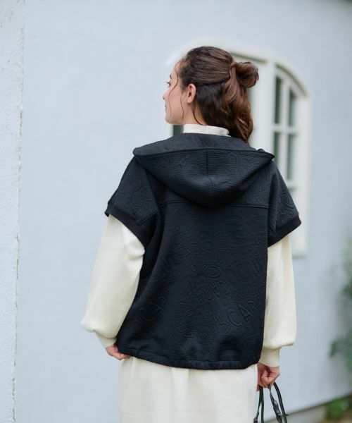 CARA O CRUZ / キャラ・オ・クルス テーラードジャケット | 洗える ジャカードフーデットベスト【産地ナブル】 | 詳細5
