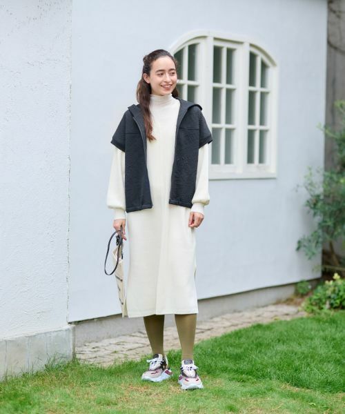 CARA O CRUZ / キャラ・オ・クルス テーラードジャケット | 洗える ジャカードフーデットベスト【産地ナブル】 | 詳細6