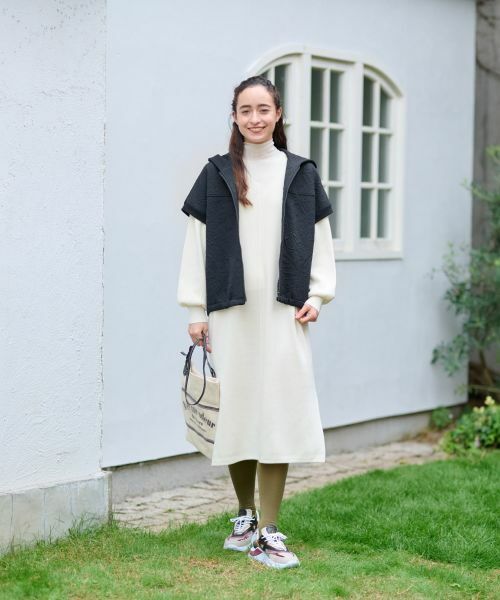 CARA O CRUZ / キャラ・オ・クルス テーラードジャケット | 洗える ジャカードフーデットベスト【産地ナブル】 | 詳細8