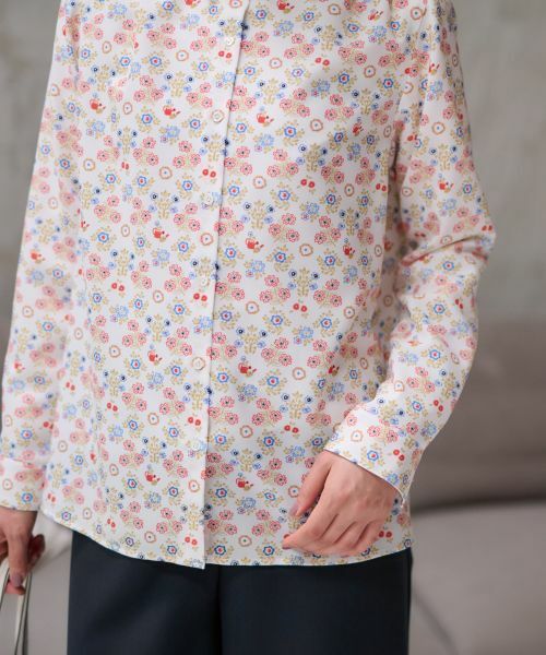 CARA O CRUZ / キャラ・オ・クルス シャツ・ブラウス | 洗える フラワーシャツ【産地ナブル】 | 詳細13