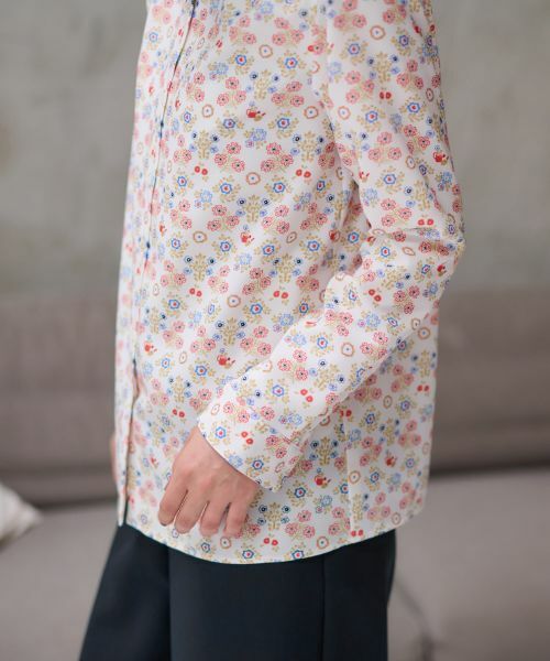 CARA O CRUZ / キャラ・オ・クルス シャツ・ブラウス | 洗える フラワーシャツ【産地ナブル】 | 詳細14