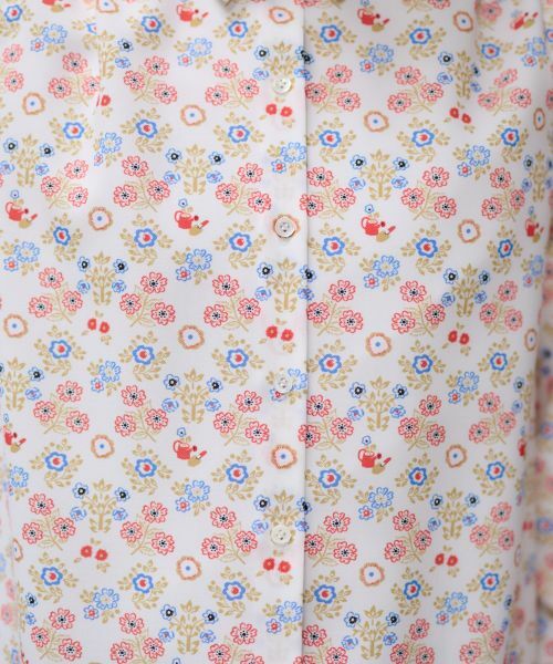 CARA O CRUZ / キャラ・オ・クルス シャツ・ブラウス | 洗える フラワーシャツ【産地ナブル】 | 詳細15