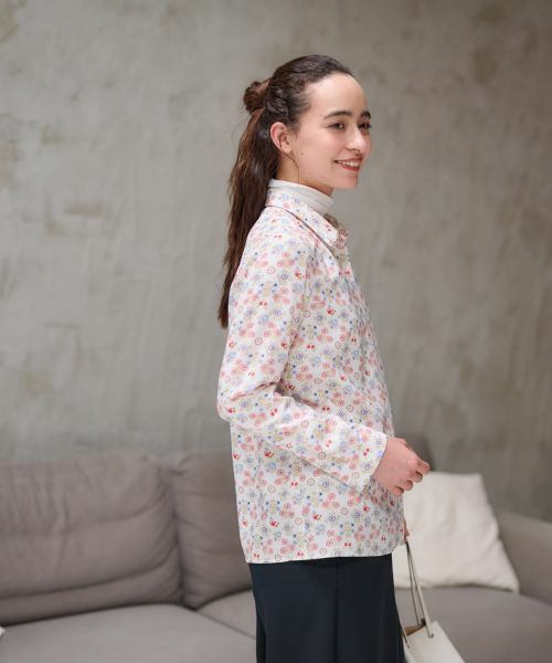CARA O CRUZ / キャラ・オ・クルス シャツ・ブラウス | 洗える フラワーシャツ【産地ナブル】 | 詳細5