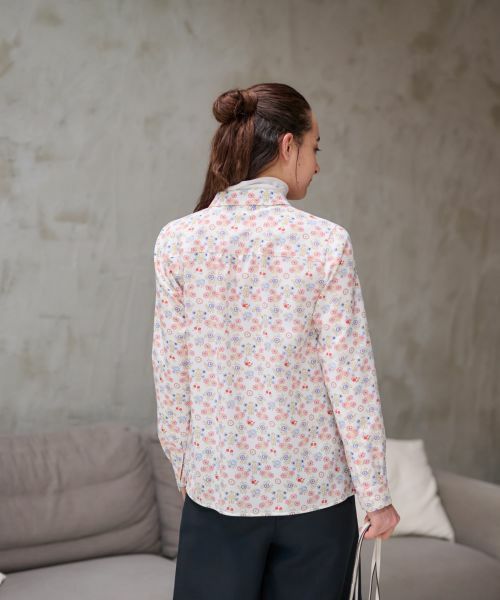 CARA O CRUZ / キャラ・オ・クルス シャツ・ブラウス | 洗える フラワーシャツ【産地ナブル】 | 詳細6