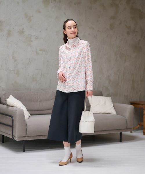 CARA O CRUZ / キャラ・オ・クルス シャツ・ブラウス | 洗える フラワーシャツ【産地ナブル】 | 詳細8