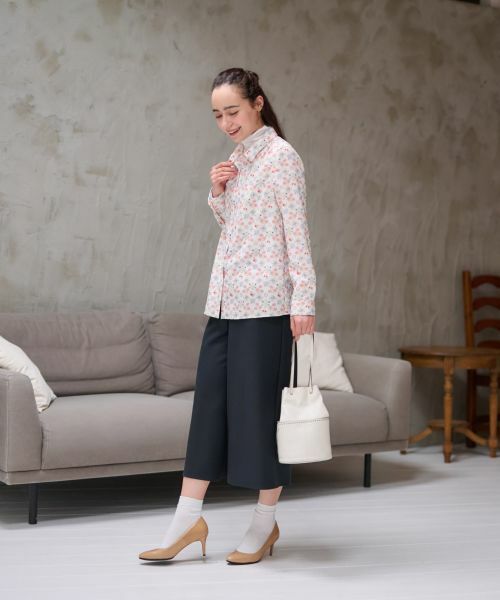 CARA O CRUZ / キャラ・オ・クルス シャツ・ブラウス | 洗える フラワーシャツ【産地ナブル】 | 詳細9