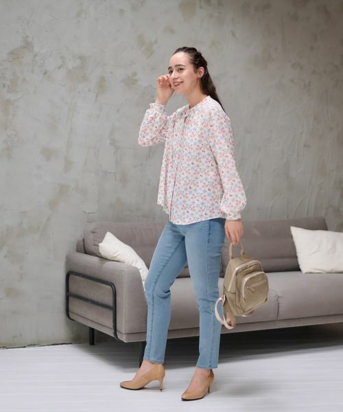 CARA O CRUZ / キャラ・オ・クルス シャツ・ブラウス | 洗える フラワーブラウス【産地ナブル】 | 詳細11