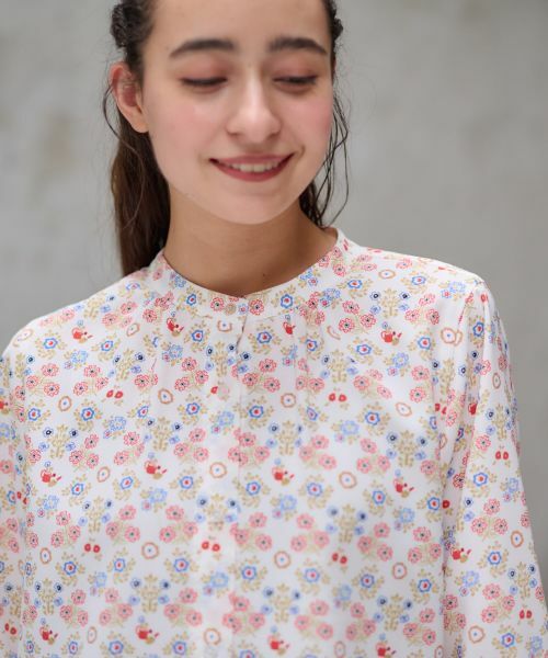 CARA O CRUZ / キャラ・オ・クルス シャツ・ブラウス | 洗える フラワーブラウス【産地ナブル】 | 詳細14