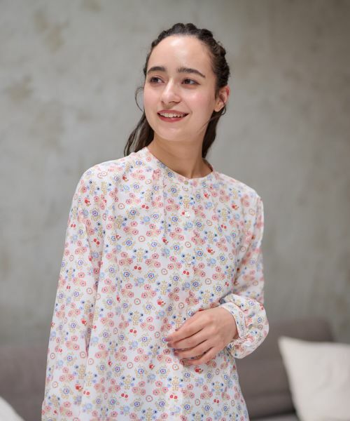 CARA O CRUZ / キャラ・オ・クルス シャツ・ブラウス | 洗える フラワーブラウス【産地ナブル】 | 詳細3