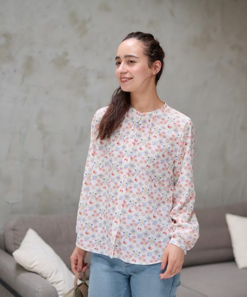 CARA O CRUZ / キャラ・オ・クルス シャツ・ブラウス | 洗える フラワーブラウス【産地ナブル】 | 詳細4