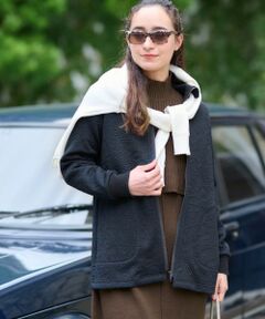 CARA O CRUZ / キャラ・オ・クルス カーディガン・ボレロ | ジャカード ジップアップハオリ【産地ナブル】