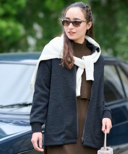 CARA O CRUZ / キャラ・オ・クルス カーディガン・ボレロ | ジャカード ジップアップハオリ【産地ナブル】 | 詳細1