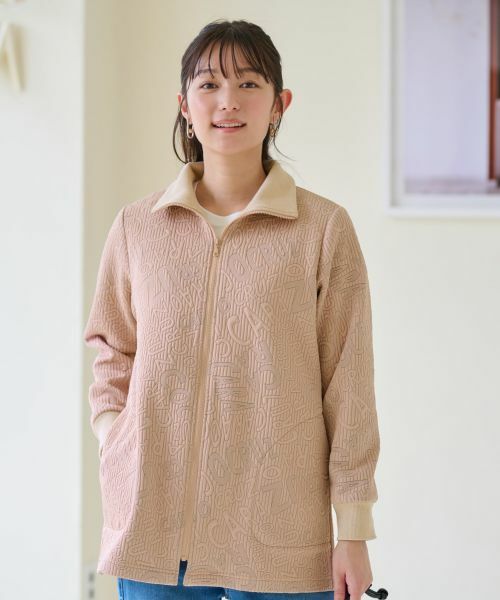 CARA O CRUZ / キャラ・オ・クルス カーディガン・ボレロ | ジャカード ジップアップハオリ【産地ナブル】 | 詳細13