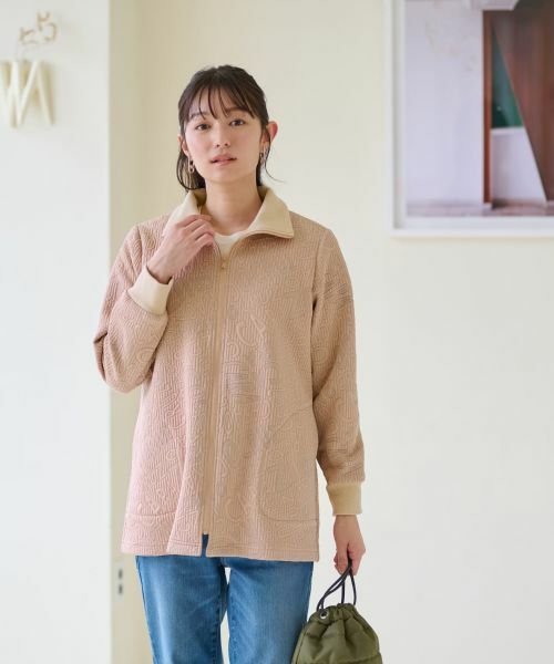 CARA O CRUZ / キャラ・オ・クルス カーディガン・ボレロ | ジャカード ジップアップハオリ【産地ナブル】 | 詳細14