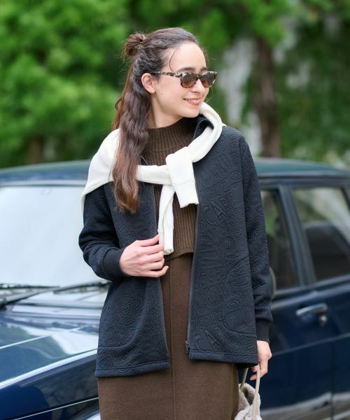 CARA O CRUZ / キャラ・オ・クルス カーディガン・ボレロ | ジャカード ジップアップハオリ【産地ナブル】 | 詳細3