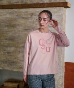 CARA O CRUZ / キャラ・オ・クルス カットソー | 洗える スパンコール刺繍ロゴTシャツ