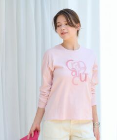 CARA O CRUZ / キャラ・オ・クルス カットソー | 洗える スパンコール刺繍ロゴTシャツ