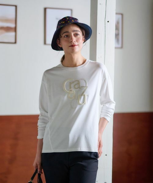 CARA O CRUZ / キャラ・オ・クルス カットソー | 洗える スパンコール刺繍ロゴTシャツ | 詳細10