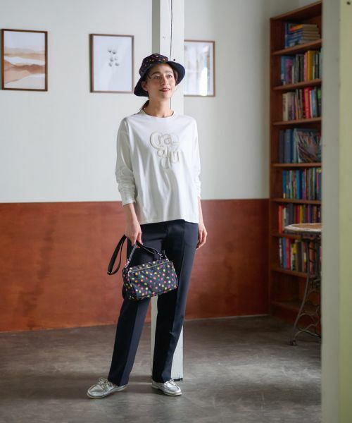 CARA O CRUZ / キャラ・オ・クルス カットソー | 洗える スパンコール刺繍ロゴTシャツ | 詳細12