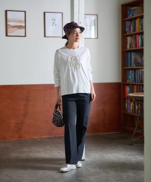 CARA O CRUZ / キャラ・オ・クルス カットソー | 洗える スパンコール刺繍ロゴTシャツ | 詳細13