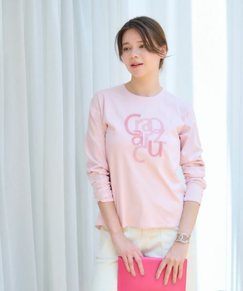 CARA O CRUZ / キャラ・オ・クルス カットソー | 洗える スパンコール刺繍ロゴTシャツ | 詳細15