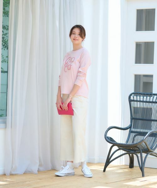 CARA O CRUZ / キャラ・オ・クルス カットソー | 洗える スパンコール刺繍ロゴTシャツ | 詳細23